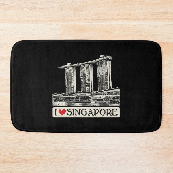Item preview, I Love Singapore Retro Vintage Iconic Skyline designed and sold by ShirTomDesigns.