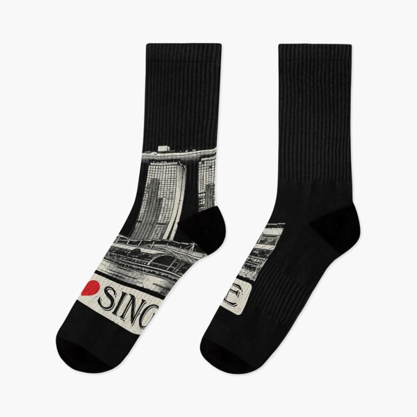 Item preview, I Love Singapore Retro Vintage Iconic Skyline designed and sold by ShirTomDesigns.