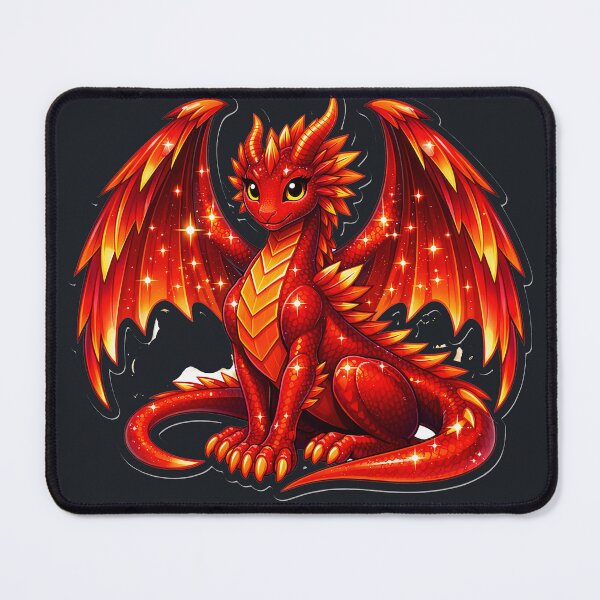Item preview, Cute Red Gold Crystal Dragon Magical Fantasy Sticker designed and sold by Freestyle Prints.