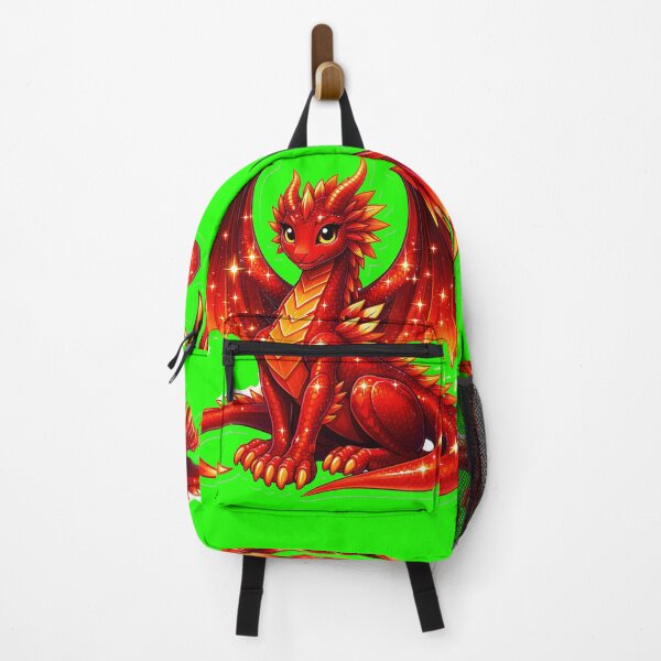 Item preview, Cute Red Gold Crystal Dragon Magical Fantasy Sticker designed and sold by Freestyle Prints.