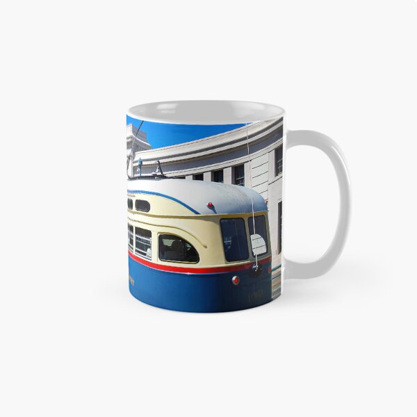 Item preview, Vintage PCC Baltimore Transit tram in front of Pier 29 in San Francisco designed and sold by By Sanata Photography.