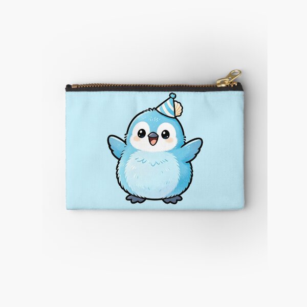 Item preview, Cute Blue Party Bird with Hat - Kawaii Celebration Character designed and sold by Raloel Art.