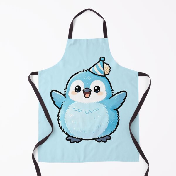 Item preview, Cute Blue Party Bird with Hat - Kawaii Celebration Character designed and sold by Outlet Raloel.