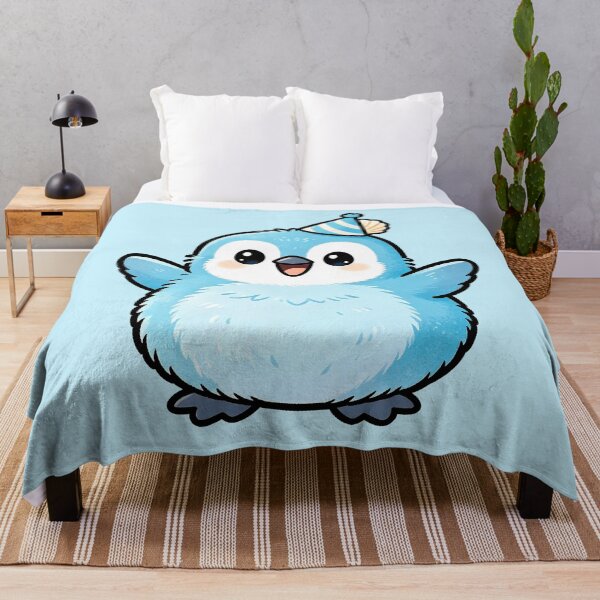 Item preview, Cute Blue Party Bird with Hat - Kawaii Celebration Character designed and sold by Outlet Raloel.