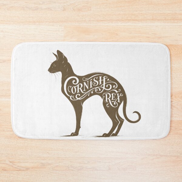 Item preview, Cornish Rex Cat Word Art | Typography Cat Silhouette Design designed and sold by AyfuDesigns.