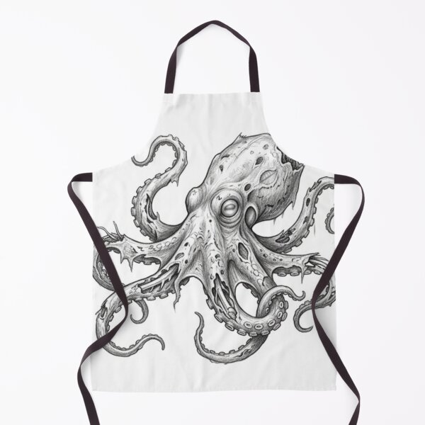 Item preview, Zombie Octopus Halloween – Spooky Undead Animal Pencil Art designed and sold by Pencil-Art.