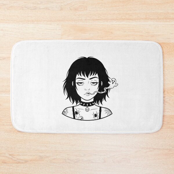 Item preview, Spooky Goth Girl Ghost Smoke Spiderweb Aesthetic designed and sold by OH-MY-GOTH.