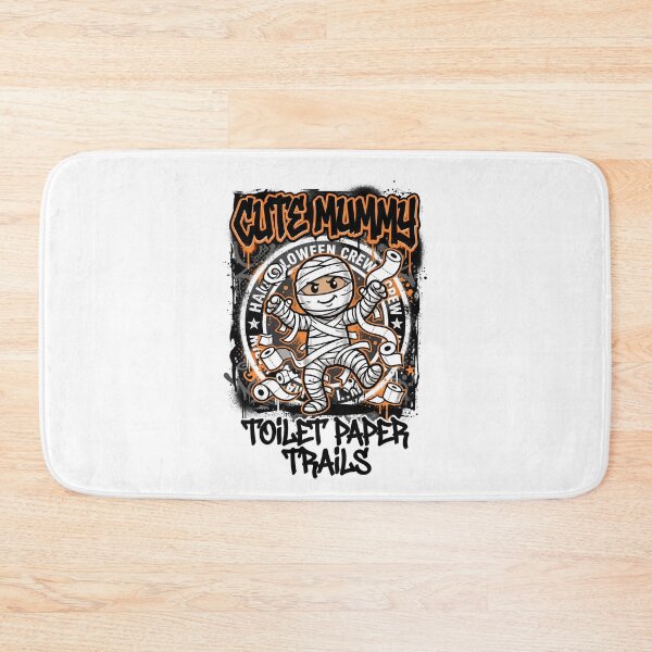 Item preview, Cute Mummy Toilet Paper Trails Halloween Crew Design Tee designed and sold by DarylWelsh2024.