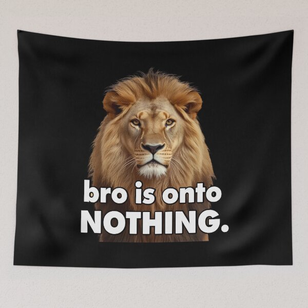 Item preview, concern meme bro is onto nothing T-Shirt, Funny Lion Meme, King Of The Jungle Humor, Animal Lover Gift, Wild Meme Graphic Tee designed and sold by pawsome purrfect.