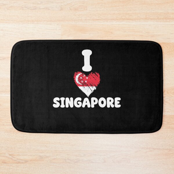 Item preview, I Love Singapore Flag Heart Singapore Funny designed and sold by ShirTomDesigns.