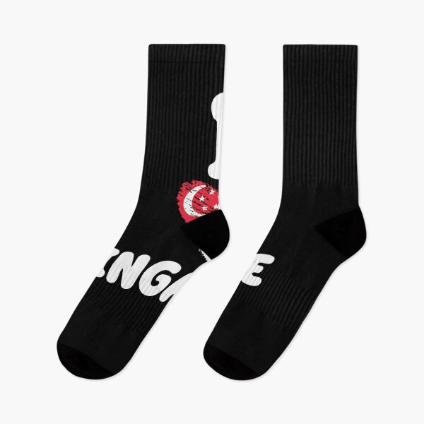 Item preview, I Love Singapore Flag Heart Singapore Funny designed and sold by ShirTomDesigns.