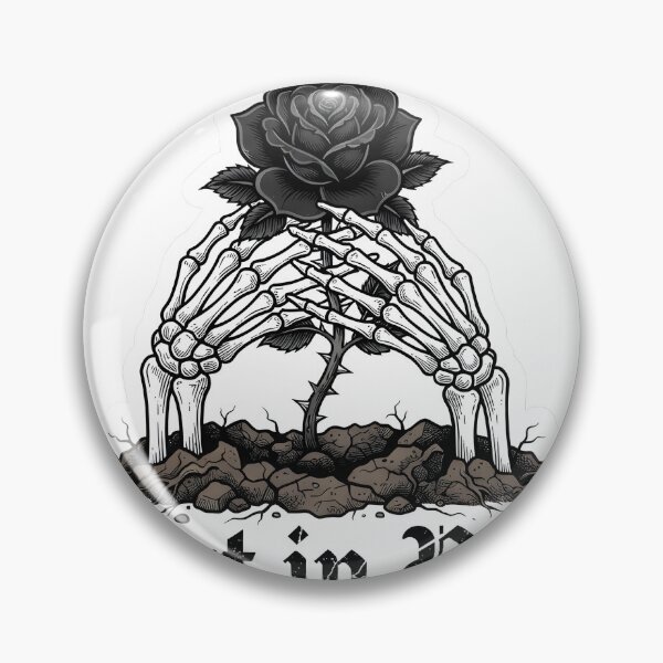 Item preview, Rest in Pest Skeleton Hands Black Rose Goth designed and sold by OH-MY-GOTH.