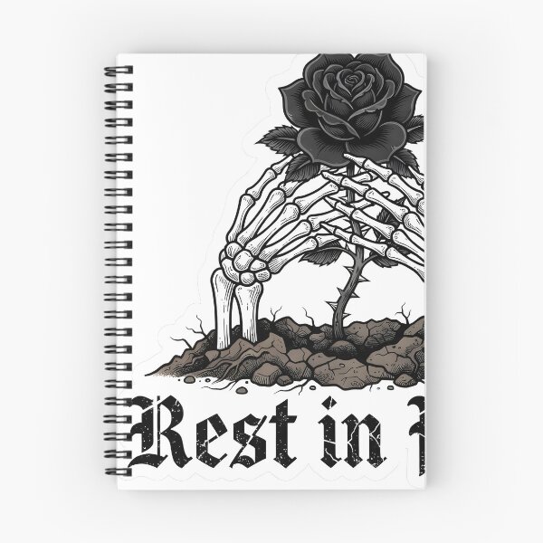 Item preview, Rest in Pest Skeleton Hands Black Rose Goth designed and sold by OH-MY-GOTH.