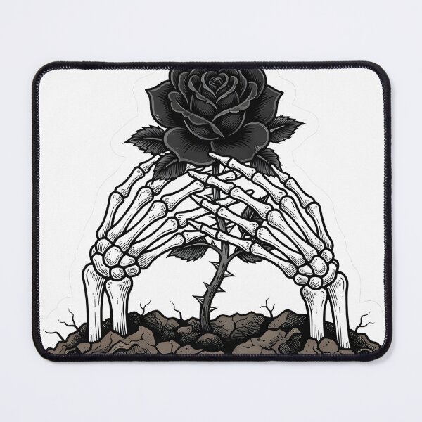 Item preview, Rest in Pest Skeleton Hands Black Rose Goth designed and sold by OH-MY-GOTH.