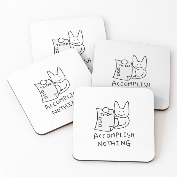 Item preview, Funny Cat Sticker – Accomplish Nothing, Quirky Humorous Cat designed and sold by lazydayz16.