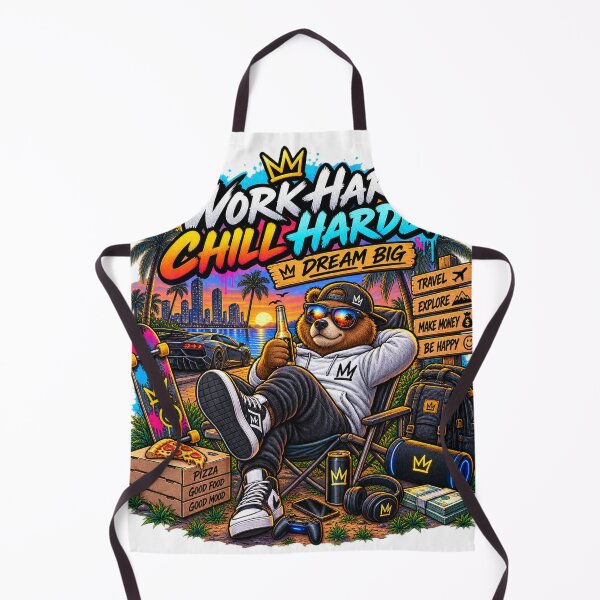 Item preview, Funny Bear Shirt – Work Hard Chill Harder Dream Big Motivation designed and sold by Molli98.