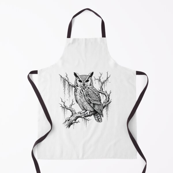 Item preview, Mystical Night Owl on a Gnarled Branch Dark Art designed and sold by OH-MY-GOTH.
