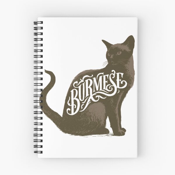 Item preview, Burmese Cat Word Art | Typography Cat Silhouette Design designed and sold by AyfuDesigns.
