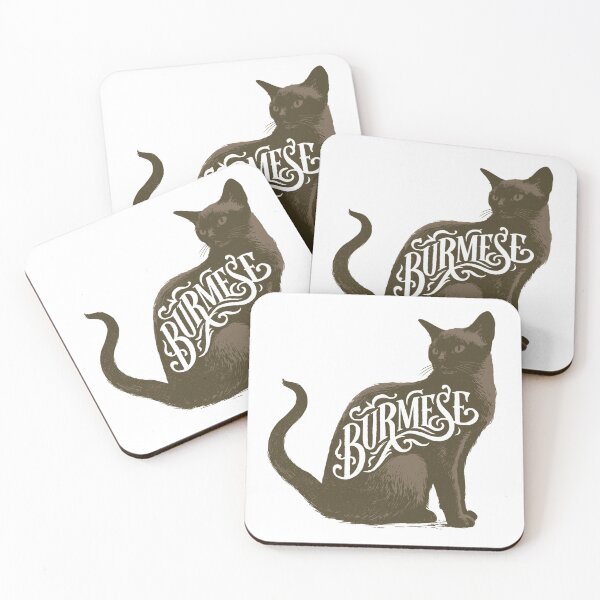 Item preview, Burmese Cat Word Art | Typography Cat Silhouette Design designed and sold by AyfuDesigns.