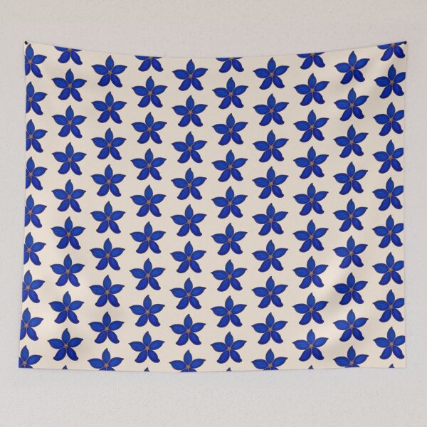 Item preview, Single Large Blue and Gold Flower, Hand-drawn designed and sold by BelindaFuller.