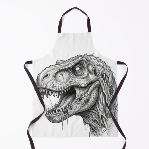Item preview, Zombie T-rex Halloween – Spooky Undead Animal Pencil Art designed and sold by Pencil-Art.