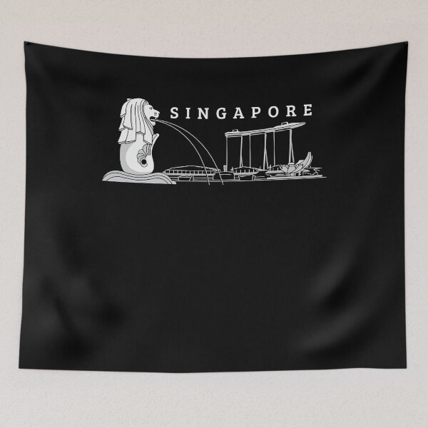 Item preview, Singapore Skyline Iconic Singapore Tourist Place designed and sold by ShirTomDesigns.