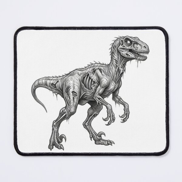 Item preview, Zombie Raptor Halloween – Spooky Undead Animal Pencil Art designed and sold by Pencil-Art.