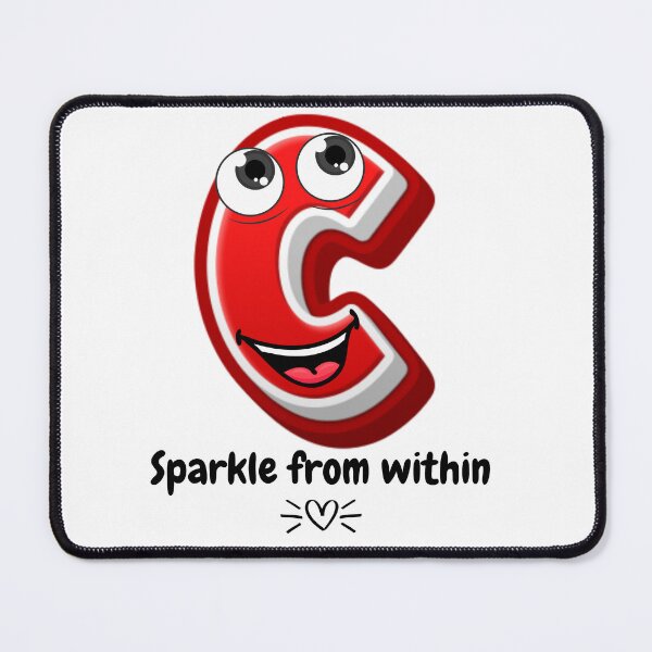 Item preview, Cute Cartoon Letter C Sparkles From Whithin designed and sold by ImaginARTDesign.