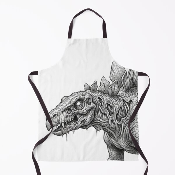 Item preview, Zombie Stegosaurus Halloween – Spooky Undead Animal Pencil Art designed and sold by Pencil-Art.