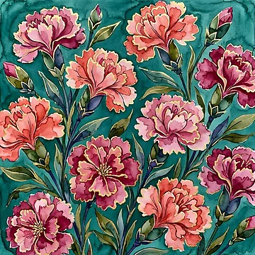 Artwork thumbnail, Carnations  by GraphicsClub