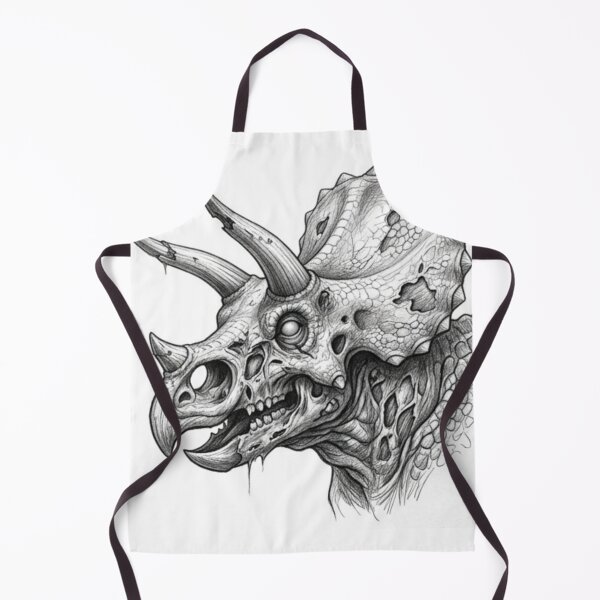 Item preview, Zombie triceratops Halloween – Spooky Undead Animal Pencil Art designed and sold by Pencil-Art.