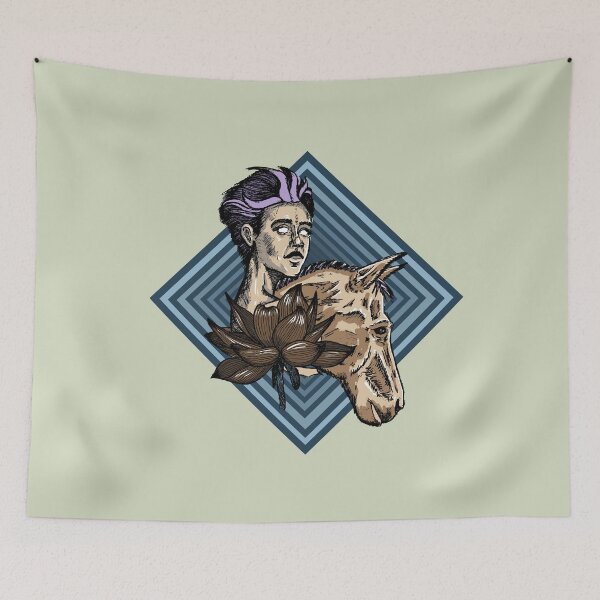 Item preview, Wild Grace – Woman and Horse Lotus Art designed and sold by Half Mess.