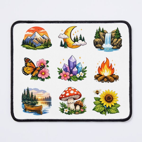 Item preview, Cozy Nature Wilderness Butterfly Crystal Campfire Aesthetic designed and sold by Rehnair.