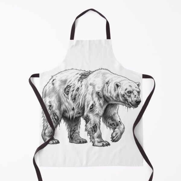 Item preview, Zombie Polar Bear Halloween – Spooky Undead Animal Pencil Art designed and sold by Pencil-Art.