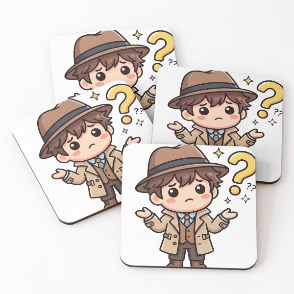 Item preview, Detective Toby Thinking the Case - Cute Mascot designed and sold by fuhadislam.