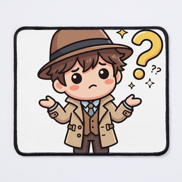 Item preview, Detective Toby Thinking the Case - Cute Mascot designed and sold by fuhadislam.