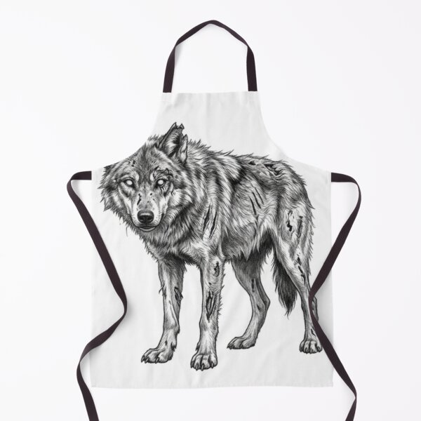 Item preview, Zombie Wolf Halloween – Spooky Undead Animal Pencil Art designed and sold by Pencil-Art.