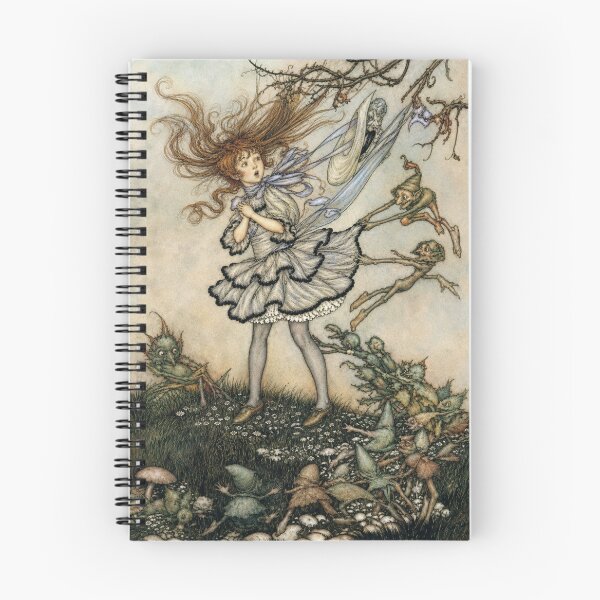 Item preview, Arthur Rackham Fairy Art Print, Vintage Art Nouveau Illustration of Mischievous Elves Teasing a Girl, Fantasy Decor designed and sold by RickE.