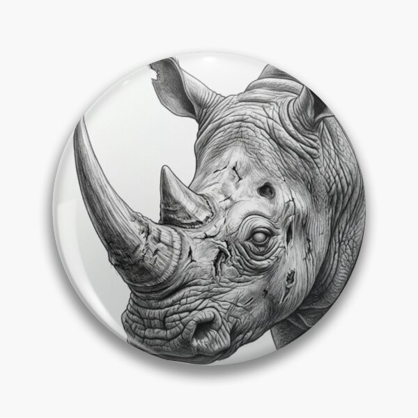 Item preview, Zombie Rhinoceros Halloween – Spooky Undead Animal Pencil Art designed and sold by Pencil-Art.