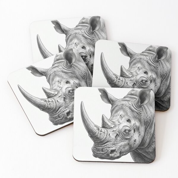 Item preview, Zombie Rhinoceros Halloween – Spooky Undead Animal Pencil Art designed and sold by Pencil-Art.