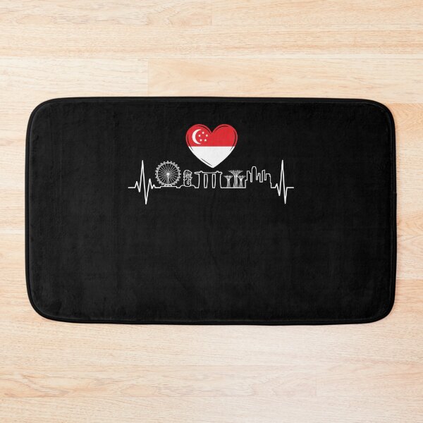 Item preview, Singapore Skyline Heartbeat Asian Love SG designed and sold by ShirTomDesigns.