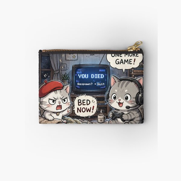 Item preview, 3AM Gaming Session - Gamer Cats - Relatable Humor designed and sold by MAISON SYLVIE.