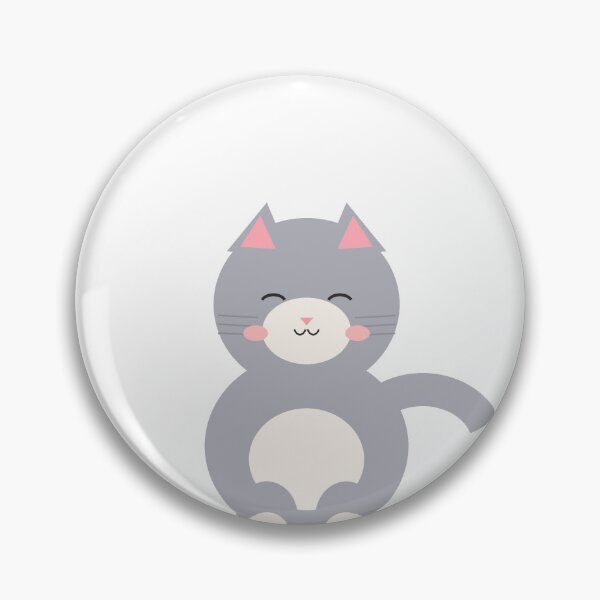 Item preview, cute kitten illustration kawaii sticker catlover animal adorable petlover gray designed and sold by kd2010.
