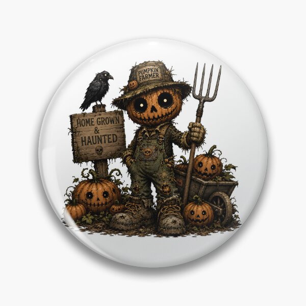 Item preview, Pumpkin Farmer | Horror Pumpkin Scarecrow designed and sold by Weasel Graphix.