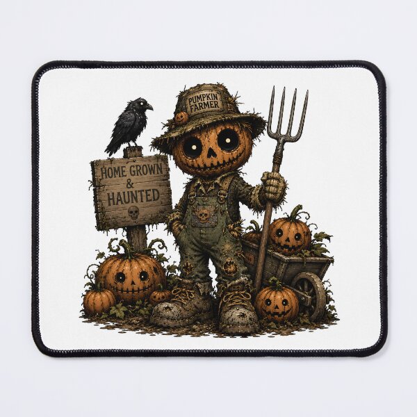 Item preview, Pumpkin Farmer | Horror Pumpkin Scarecrow designed and sold by Weasel Graphix.