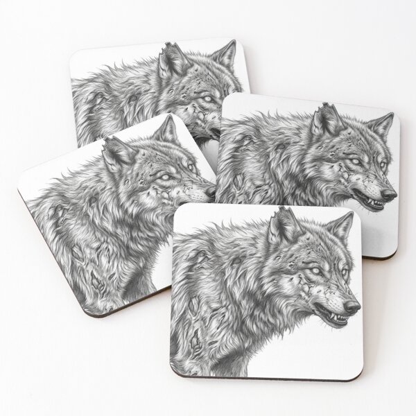 Item preview, Zombie Wolf Halloween – Spooky Undead Animal Pencil Art designed and sold by Pencil-Art.