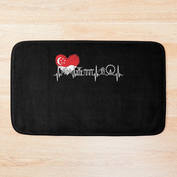 Item preview, Singapore Skyline Heartbeat SouthEast Asia designed and sold by ShirTomDesigns.