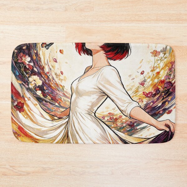 Item preview, Rainbow Floral Swirl Dance Whimsical designed and sold by Hen-C-Art.