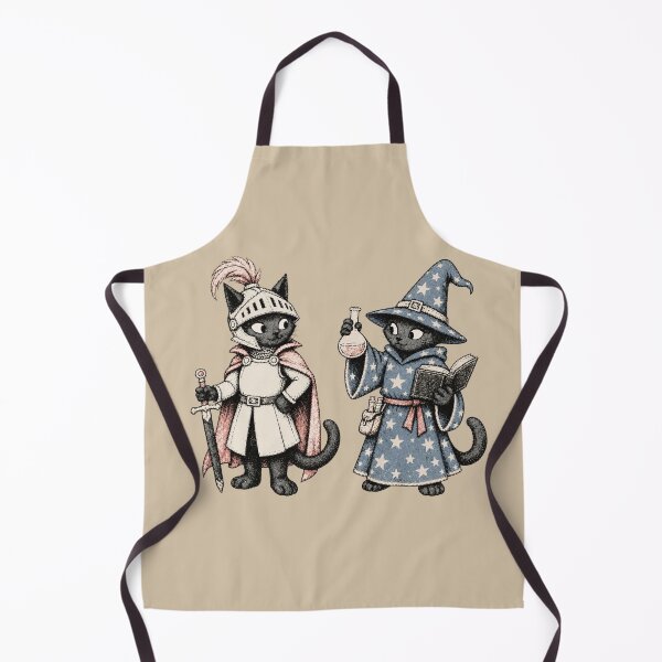 Item preview, Black Cat Knight and Wizard Vintage Fantasy designed and sold by ZOHRR.