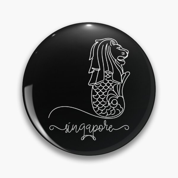 Item preview, Singapore Lion Mascot Singapore Skyline designed and sold by ShirTomDesigns.